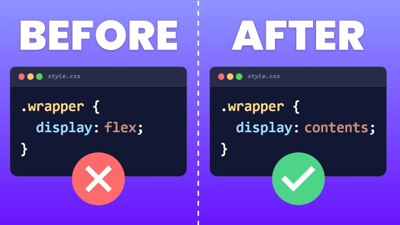 wrapper 가 flexbox 를 깨뜨릴 때 — display: contents 한 줄로 해결하기
